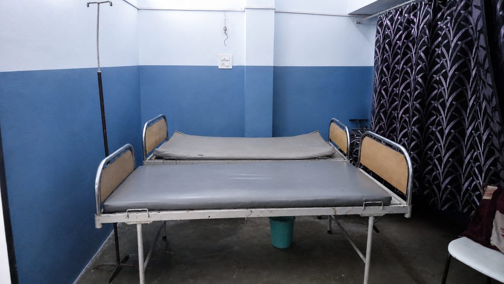 Common ward with patient beds